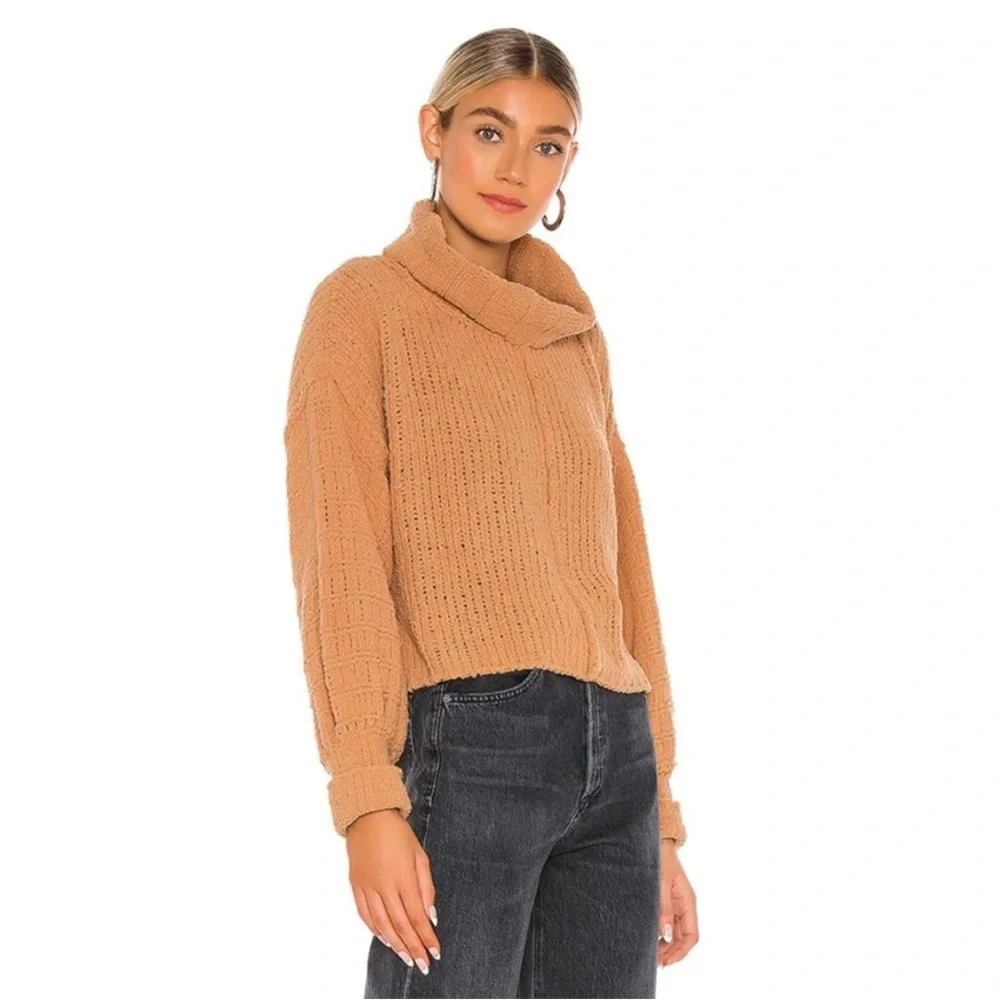 Free People Be Yours Pullover Cowl Turtleneck Sweater Size Medium